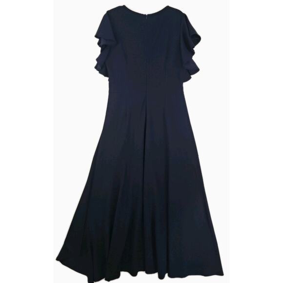 MIUSOL ~Woman Size XL~ Navy Blue Formal Evening Party Maxi Unlined Dress Ruffle. - Picture 3 of 16